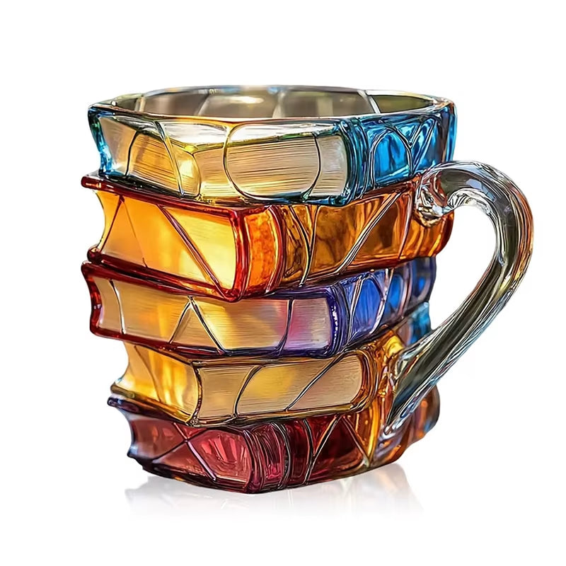 Discover the Colorful 3D Painted Book Mug - A Unique 11oz Resin Coffee Cup Perfect for Book Lovers and Thoughtful Gift Givers