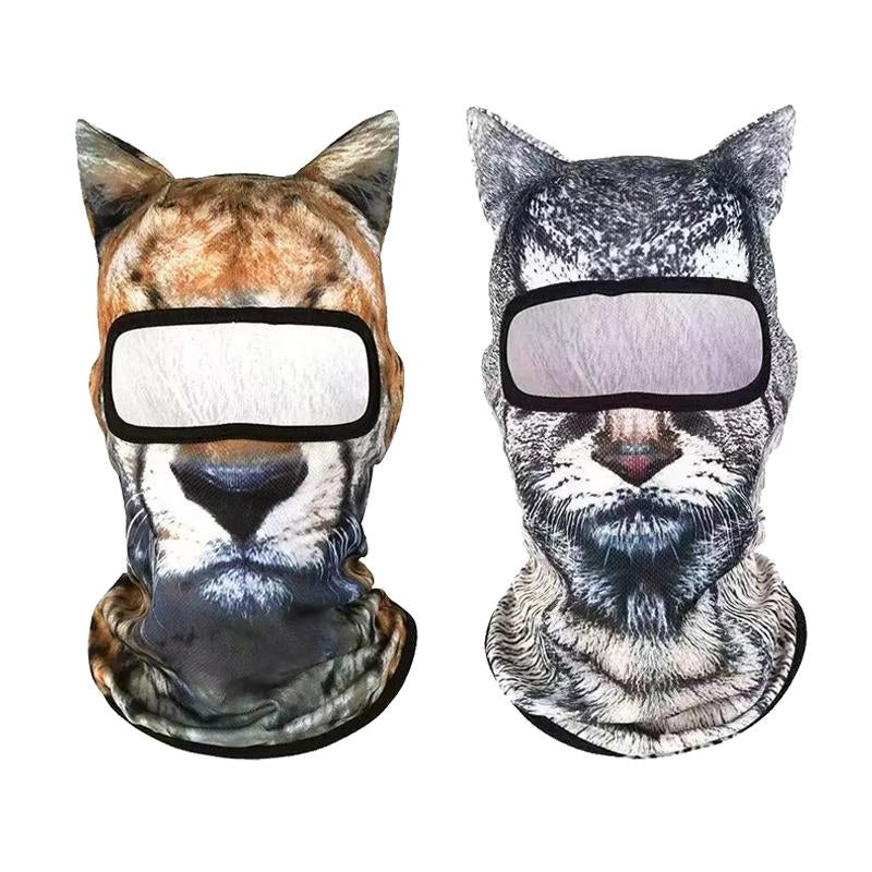 Fun and Functional 3D Cat Skiing Balaclava Mask with Ears - Your Go-To Accessory for Festivals and Outdoor Adventures!