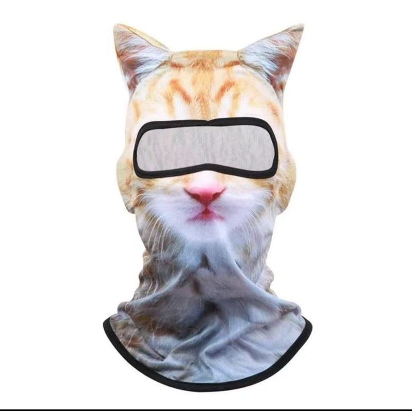 Fun and Functional 3D Cat Skiing Balaclava Mask with Ears - Your Go-To Accessory for Festivals and Outdoor Adventures!