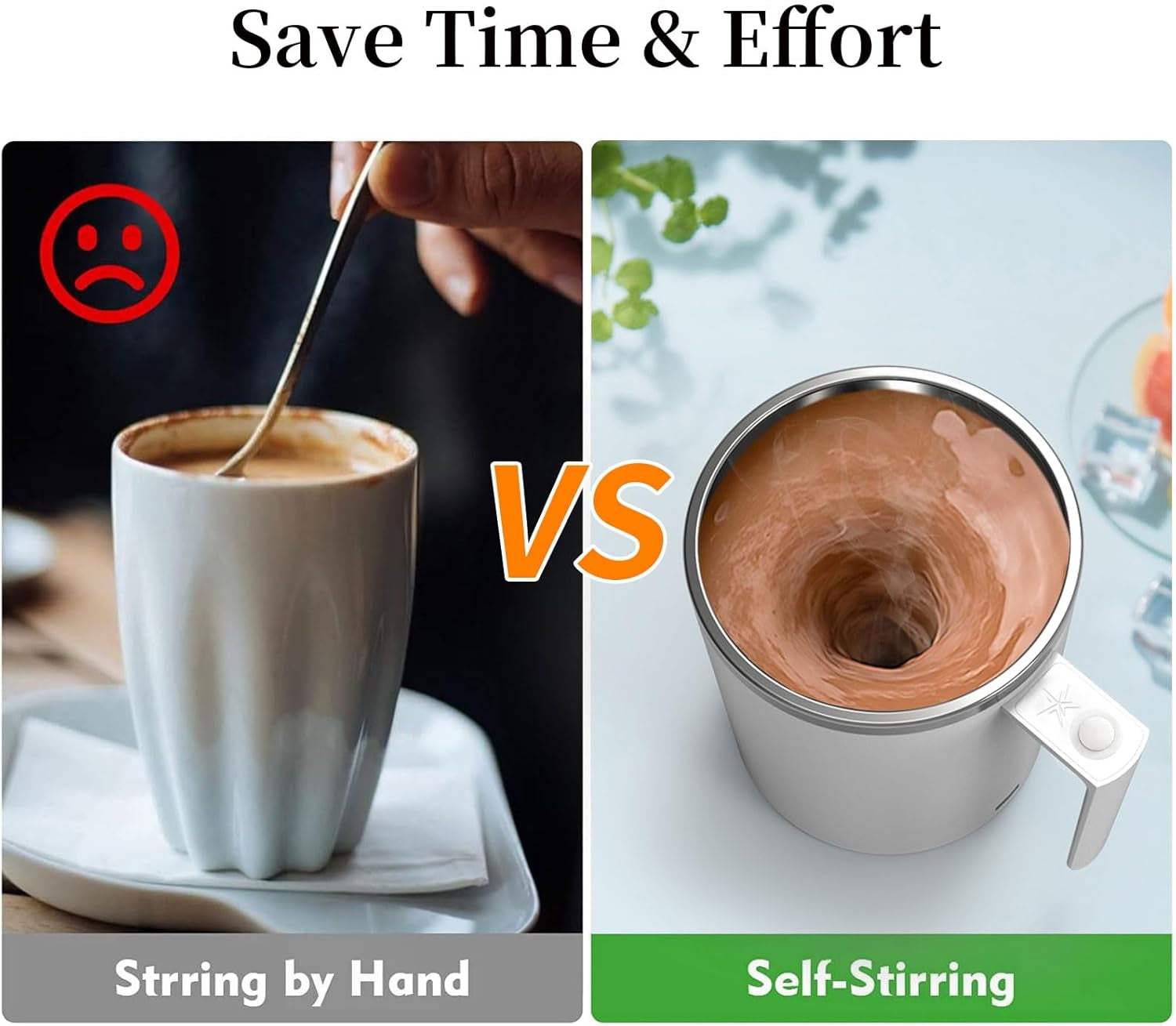 Revolutionary Self-Stirring Electric Coffee Mug - Enjoy Perfectly Mixed Beverages Anytime, Anywhere (12.2 Oz - White)