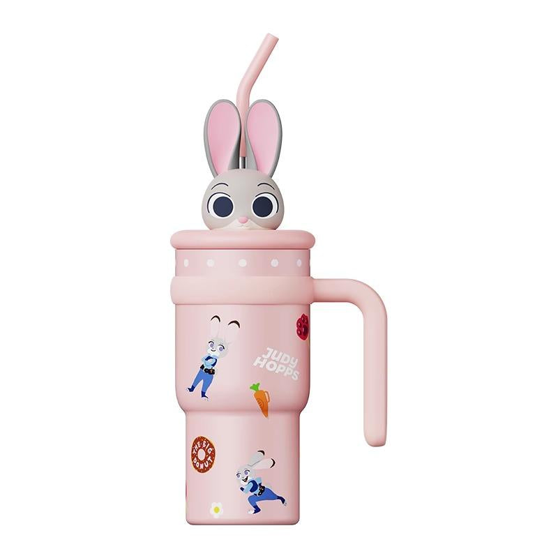 Charming Disney Zootopia Insulated Cup - 700ML Tumbler with Detachable Lid for Hot & Cold Drinks, Ideal for DIY Fun and Perfect Holiday Gifts
