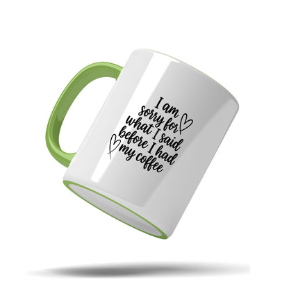 Brighten Your Mornings with Our Colorful 11oz Accent Mug - Ideal for Your Daily Coffee or Tea!