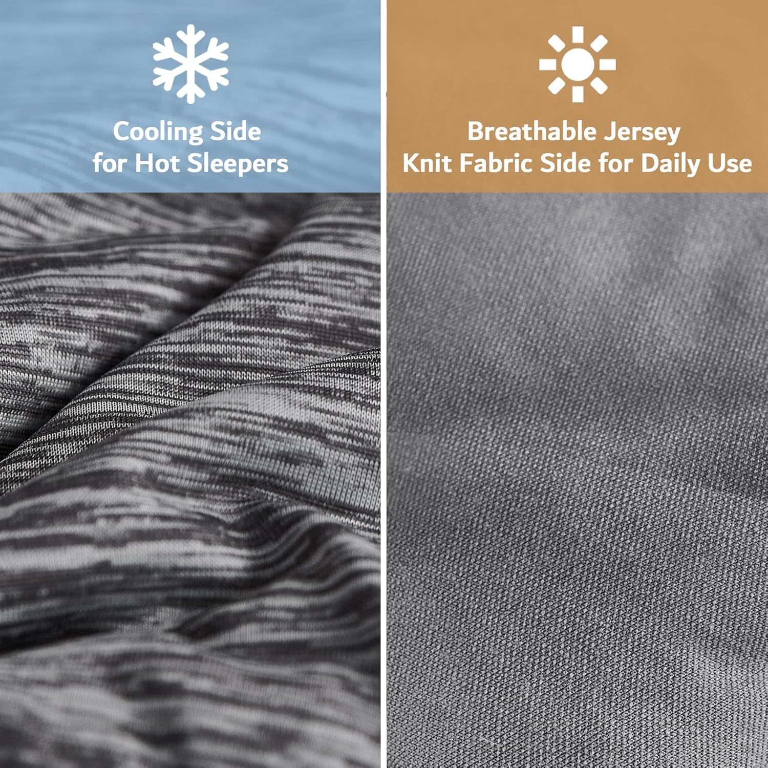 Luxurious Grey King Comforter Set - 3 Piece Reversible Cooling & Breathable Lightweight Bedding for All Seasons (106"X90")