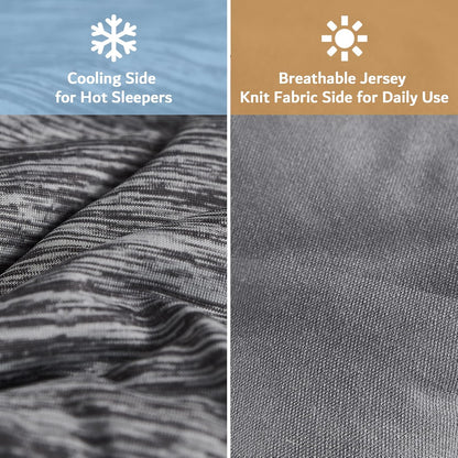 Luxurious Grey King Comforter Set - 3 Piece Reversible Cooling & Breathable Lightweight Bedding for All Seasons (106"X90")