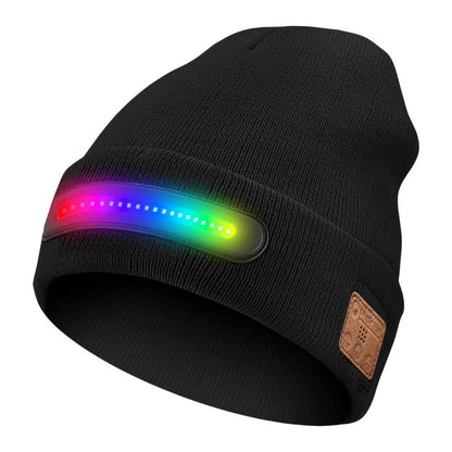 Revolutionary Bluetooth Beanie with Rechargeable LED Light & Cordless Headphones - The Ultimate Gift for Outdoor Lovers and Teens!