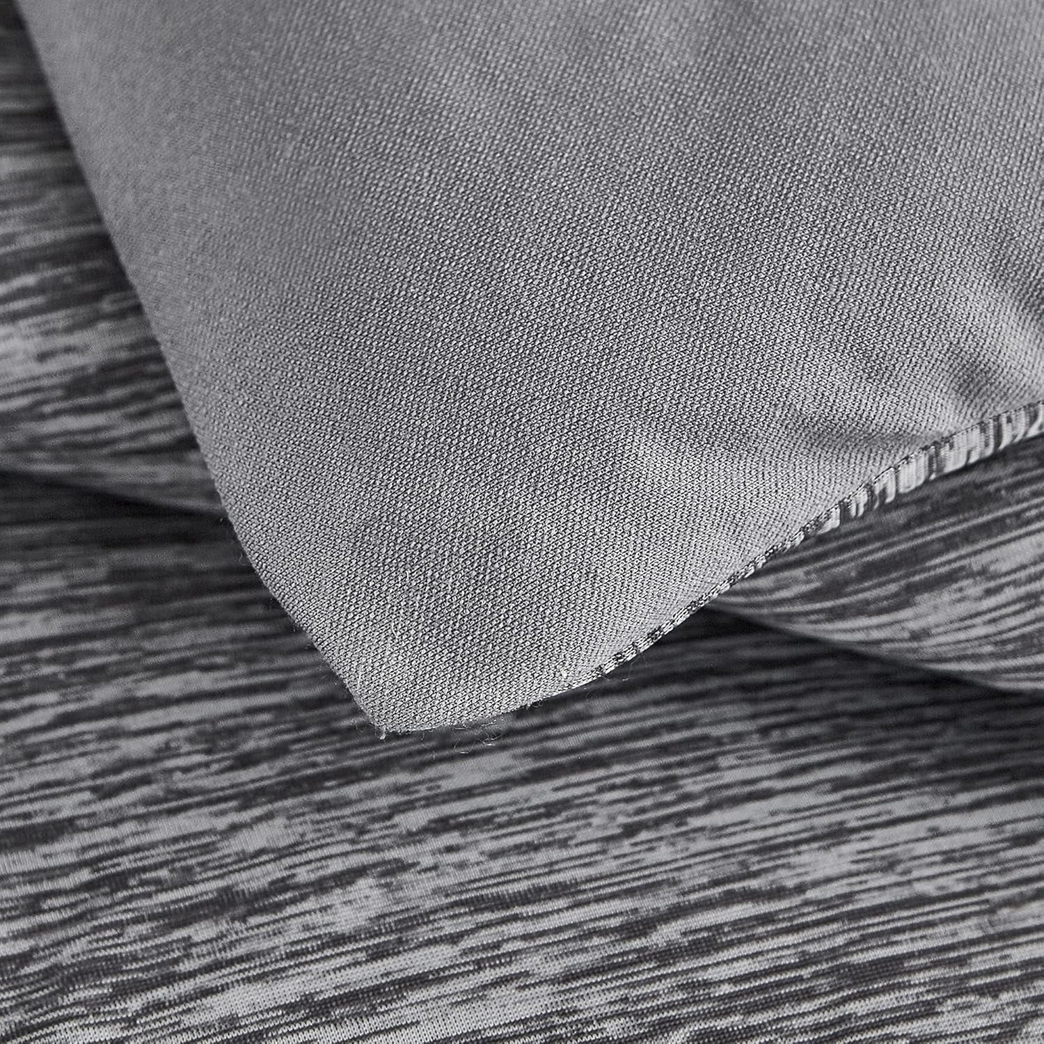 Luxurious Grey King Comforter Set - 3 Piece Reversible Cooling & Breathable Lightweight Bedding for All Seasons (106"X90")