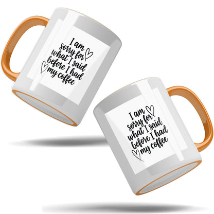 Brighten Your Mornings with Our Colorful 11oz Accent Mug - Ideal for Your Daily Coffee or Tea!