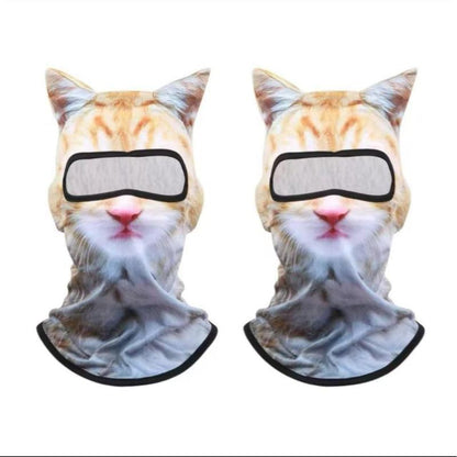 Fun and Functional 3D Cat Skiing Balaclava Mask with Ears - Your Go-To Accessory for Festivals and Outdoor Adventures!