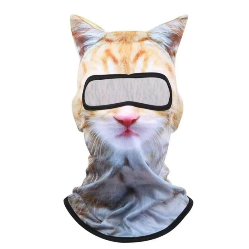 Fun and Functional 3D Cat Skiing Balaclava Mask with Ears - Your Go-To Accessory for Festivals and Outdoor Adventures!