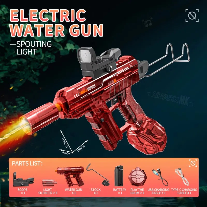 Experience Thrilling Summer Adventures with the Ultimate High-Pressure Electric Water Gun for Kids - Ideal for Beach, Pool, and Garden Play!