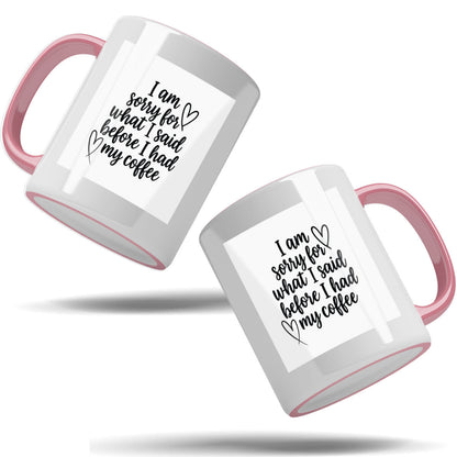 Brighten Your Mornings with Our Colorful 11oz Accent Mug - Ideal for Your Daily Coffee or Tea!