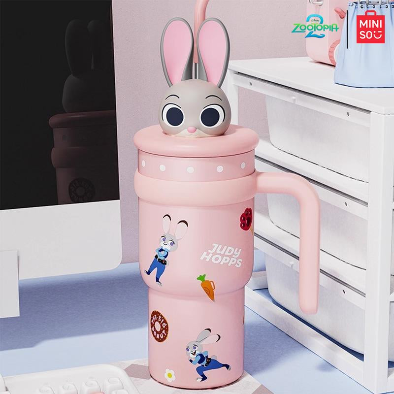 Charming Disney Zootopia Insulated Cup - 700ML Tumbler with Detachable Lid for Hot & Cold Drinks, Ideal for DIY Fun and Perfect Holiday Gifts