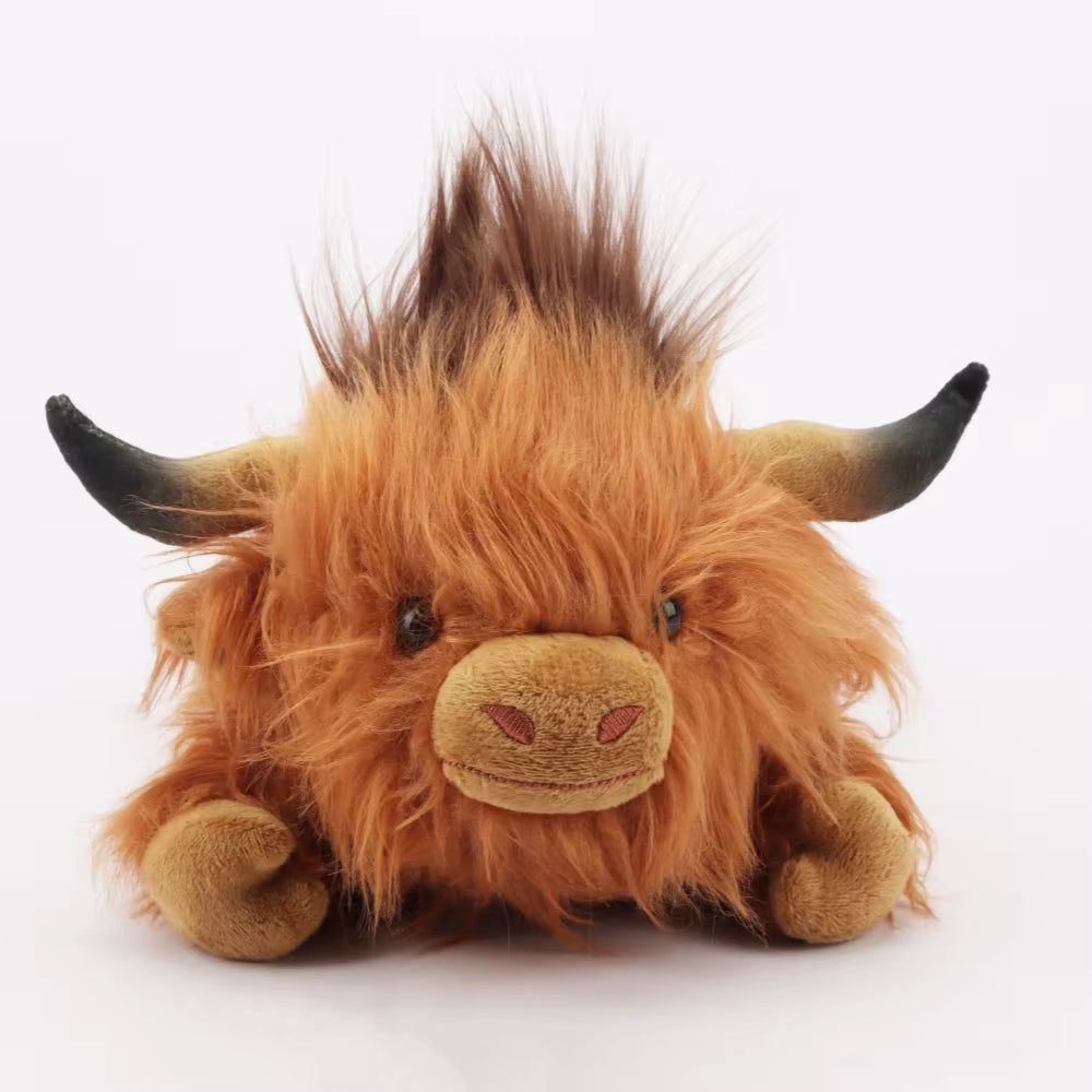 Cuddle Up with Our Adorable Lying Highland Cow Plush Toy - The Perfect Kawaii Gift for Kids and a Cozy Addition to Your Home Decor!