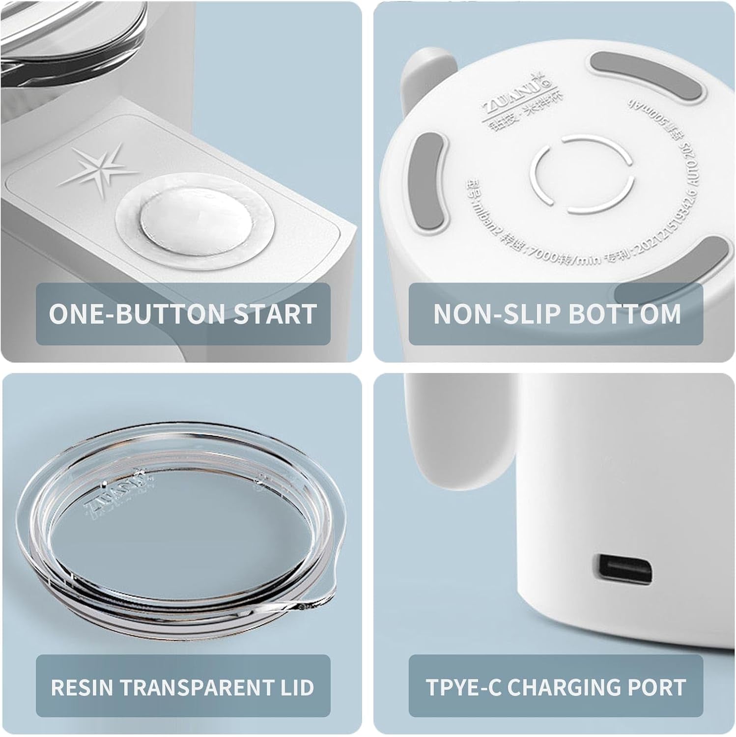 Revolutionary Self-Stirring Electric Coffee Mug - Enjoy Perfectly Mixed Beverages Anytime, Anywhere (12.2 Oz - White)