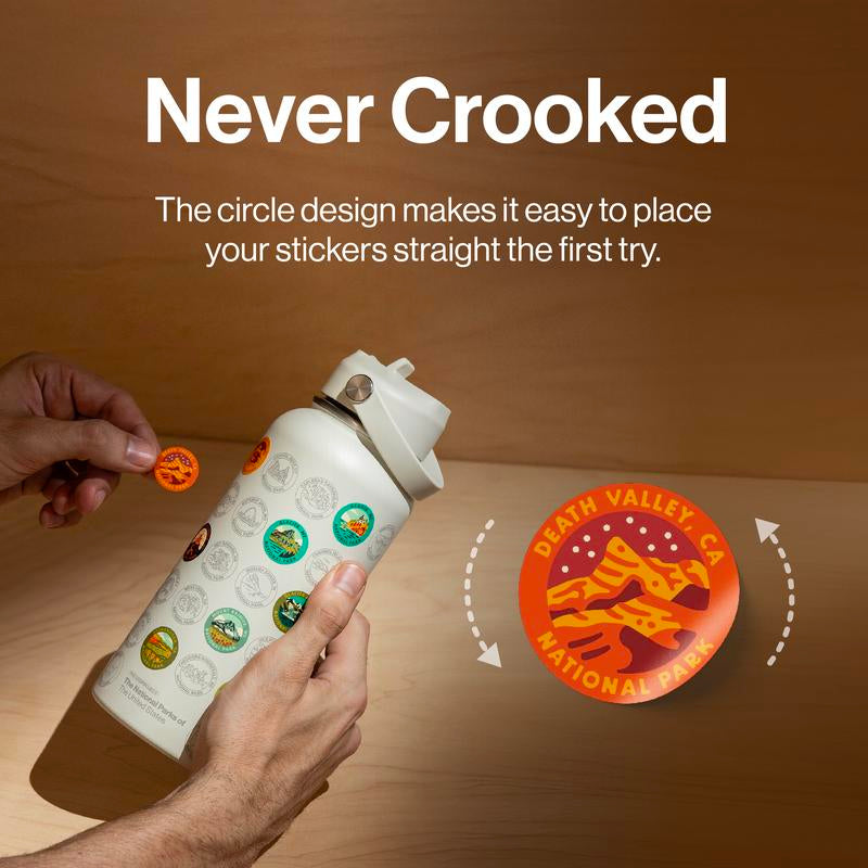 Adventure-Ready National Park Insulated Bottle Flask Tumbler with Fun Stickers Kit