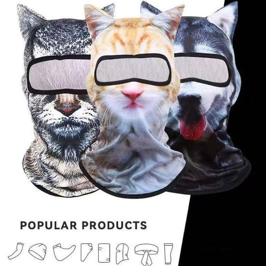Fun and Functional 3D Cat Skiing Balaclava Mask with Ears - Your Go-To Accessory for Festivals and Outdoor Adventures!
