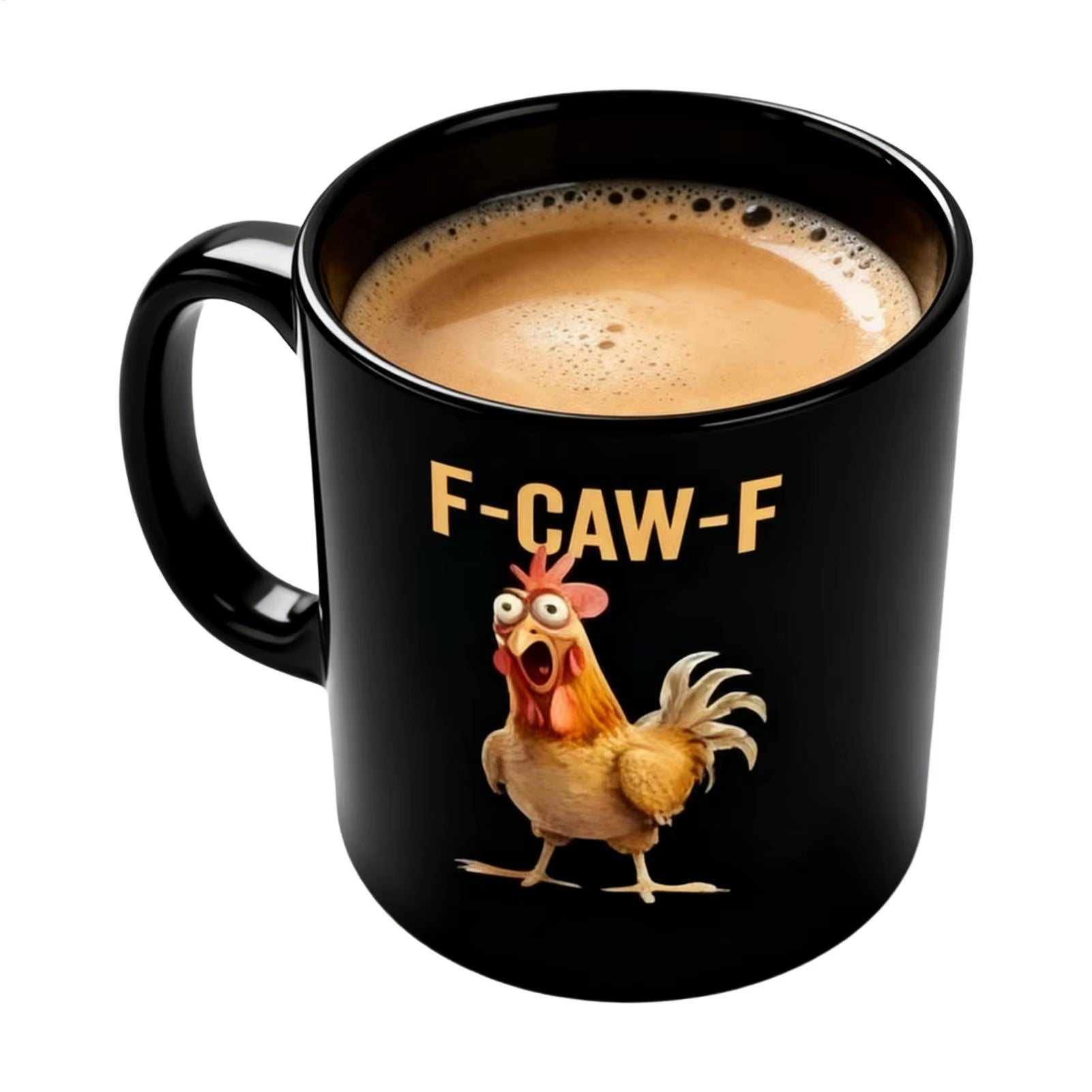 Funny F-Caw-F Chicken Coffee Mug - A Whimsical Farmhouse Gift for Friends & Animal Lovers!