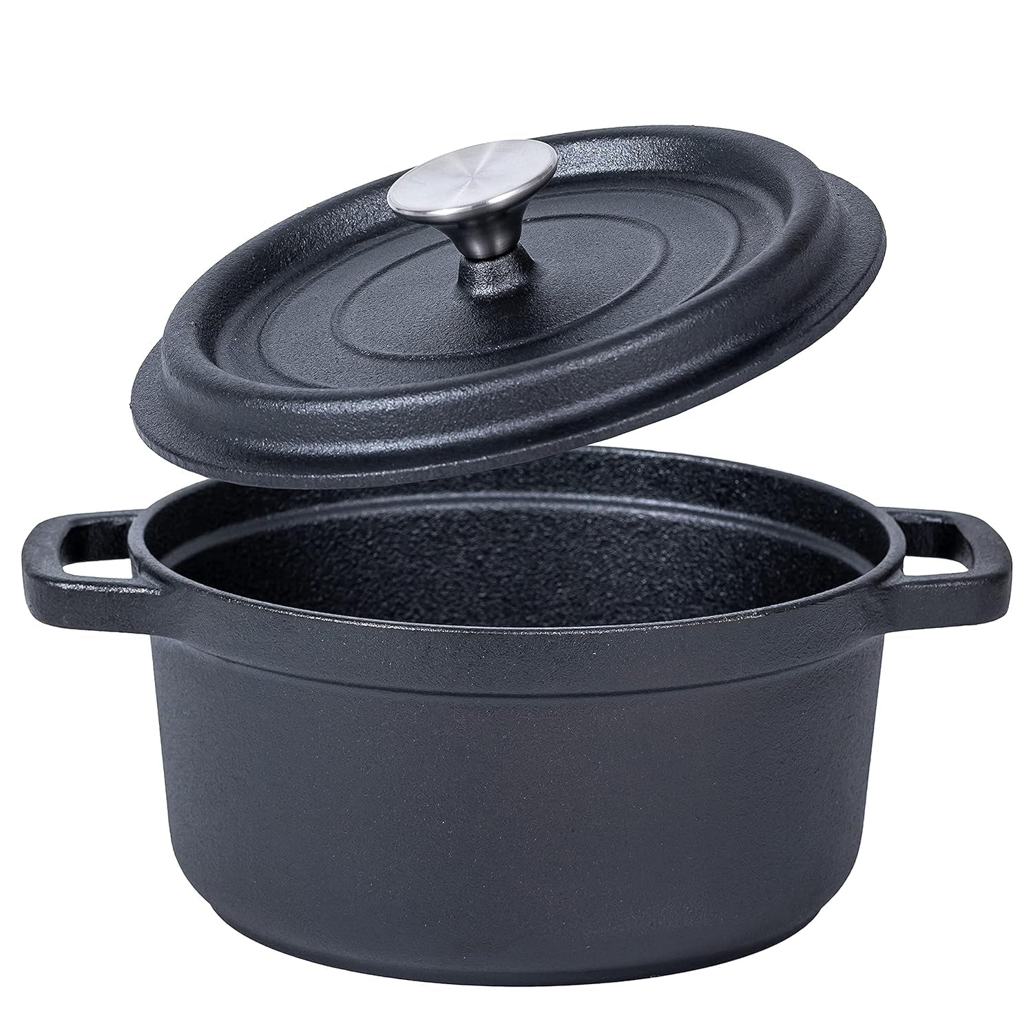 Elevate Your Cooking with Our 5.2 Quart Pre-Seasoned Cast Iron Dutch Oven - Perfect for Casseroles, Braising, and Induction Stovetops!
