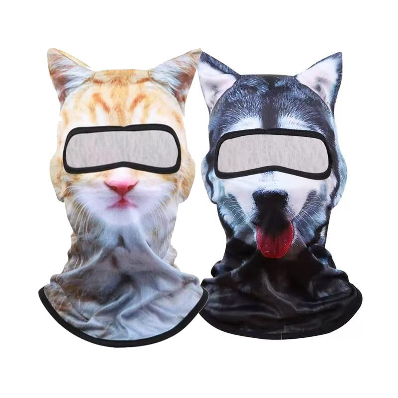 Fun and Functional 3D Cat Skiing Balaclava Mask with Ears - Your Go-To Accessory for Festivals and Outdoor Adventures!