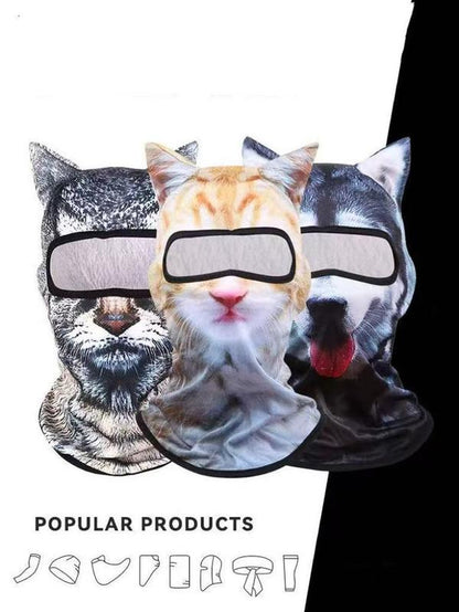 Fun and Functional 3D Cat Skiing Balaclava Mask with Ears - Your Go-To Accessory for Festivals and Outdoor Adventures!