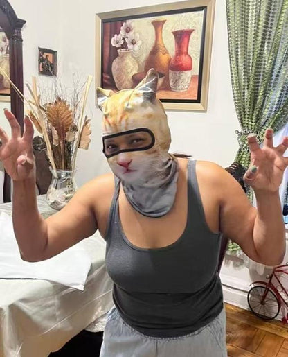 Fun and Functional 3D Cat Skiing Balaclava Mask with Ears - Your Go-To Accessory for Festivals and Outdoor Adventures!