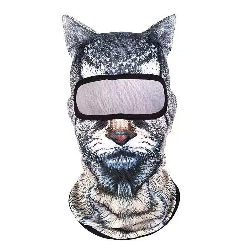 Fun and Functional 3D Cat Skiing Balaclava Mask with Ears - Your Go-To Accessory for Festivals and Outdoor Adventures!