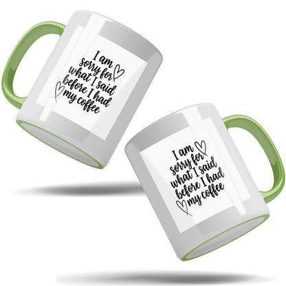 Brighten Your Mornings with Our Colorful 11oz Accent Mug - Ideal for Your Daily Coffee or Tea!