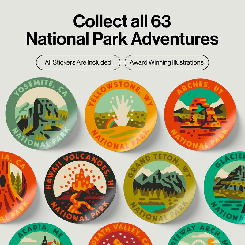 Adventure-Ready National Park Insulated Bottle Flask Tumbler with Fun Stickers Kit