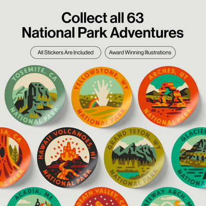Adventure-Ready National Park Insulated Bottle Flask Tumbler with Fun Stickers Kit