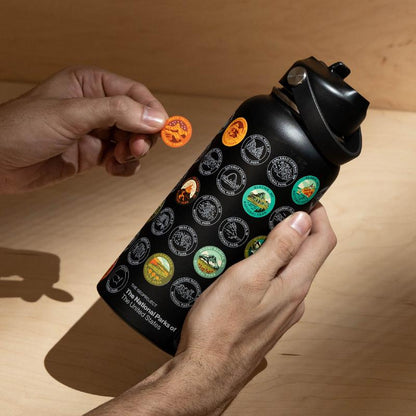 Adventure-Ready National Park Insulated Bottle Flask Tumbler with Fun Stickers Kit