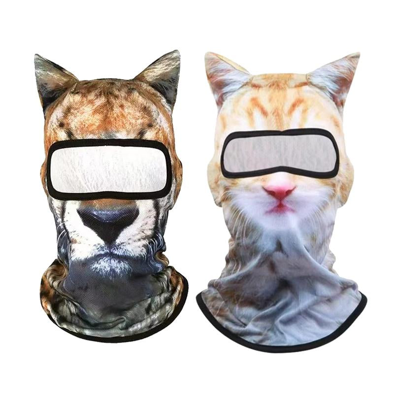 Fun and Functional 3D Cat Skiing Balaclava Mask with Ears - Your Go-To Accessory for Festivals and Outdoor Adventures!