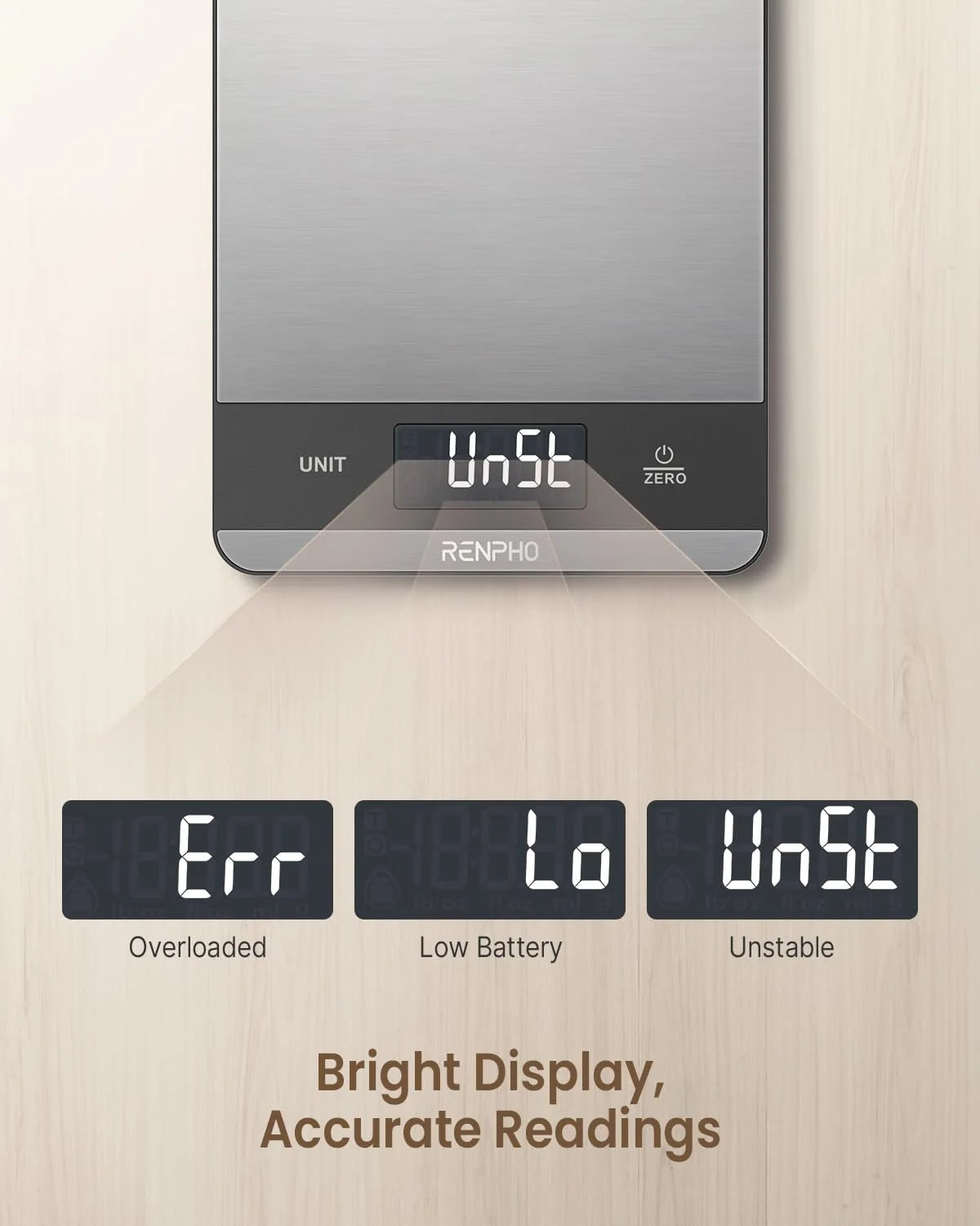 Elevate Your Cooking with the Precision Stainless Steel Digital Kitchen Food Scale - 11Lb Capacity with 7 Units & Tare Function